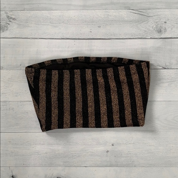 Fashion Nova Black & Gold 3-Piece Striped Set XS - Picture 4 of 9